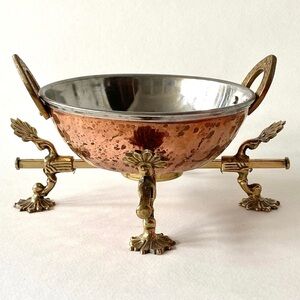 Expandable Solid Brass Footed Trivet Stand